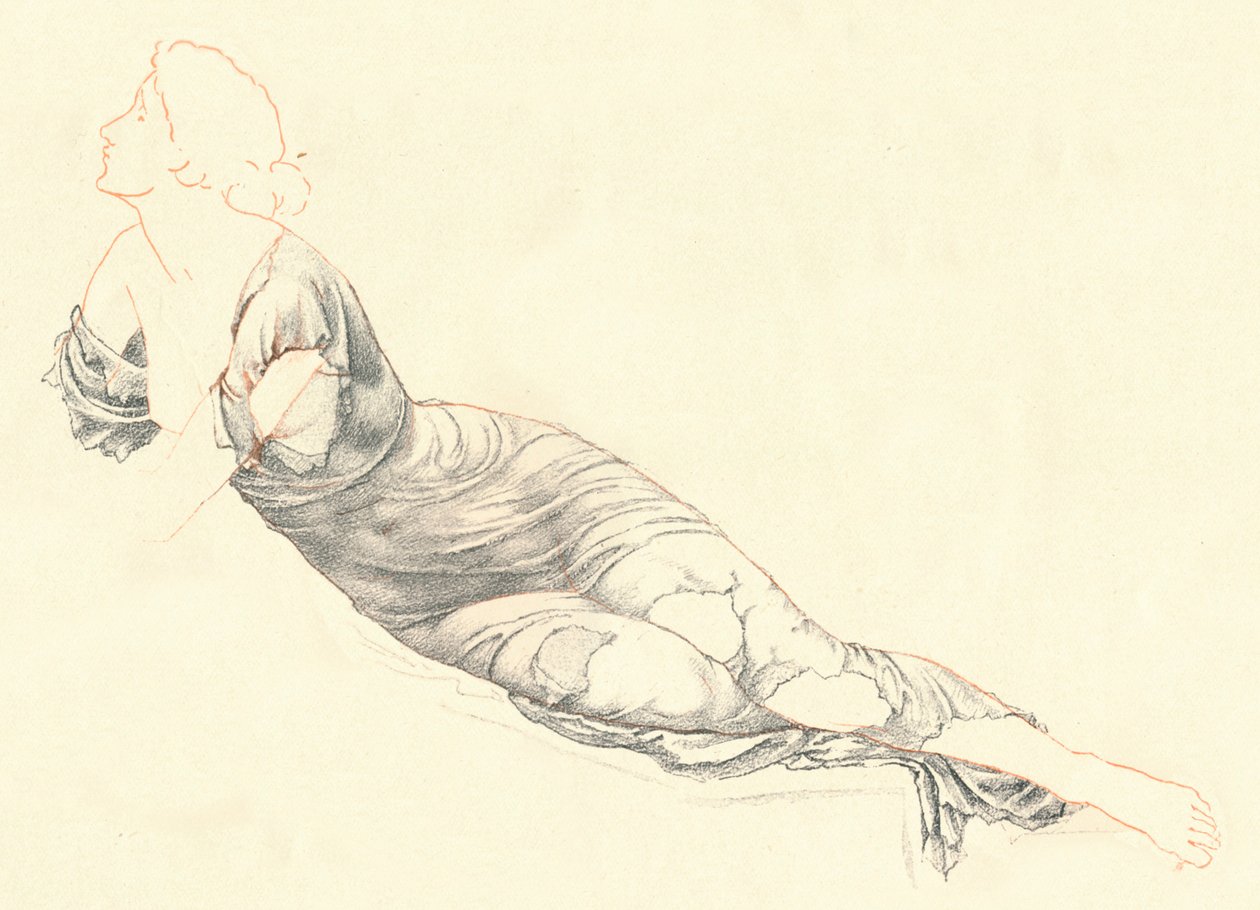Studie i Drapery, c1900 af Henry Holiday