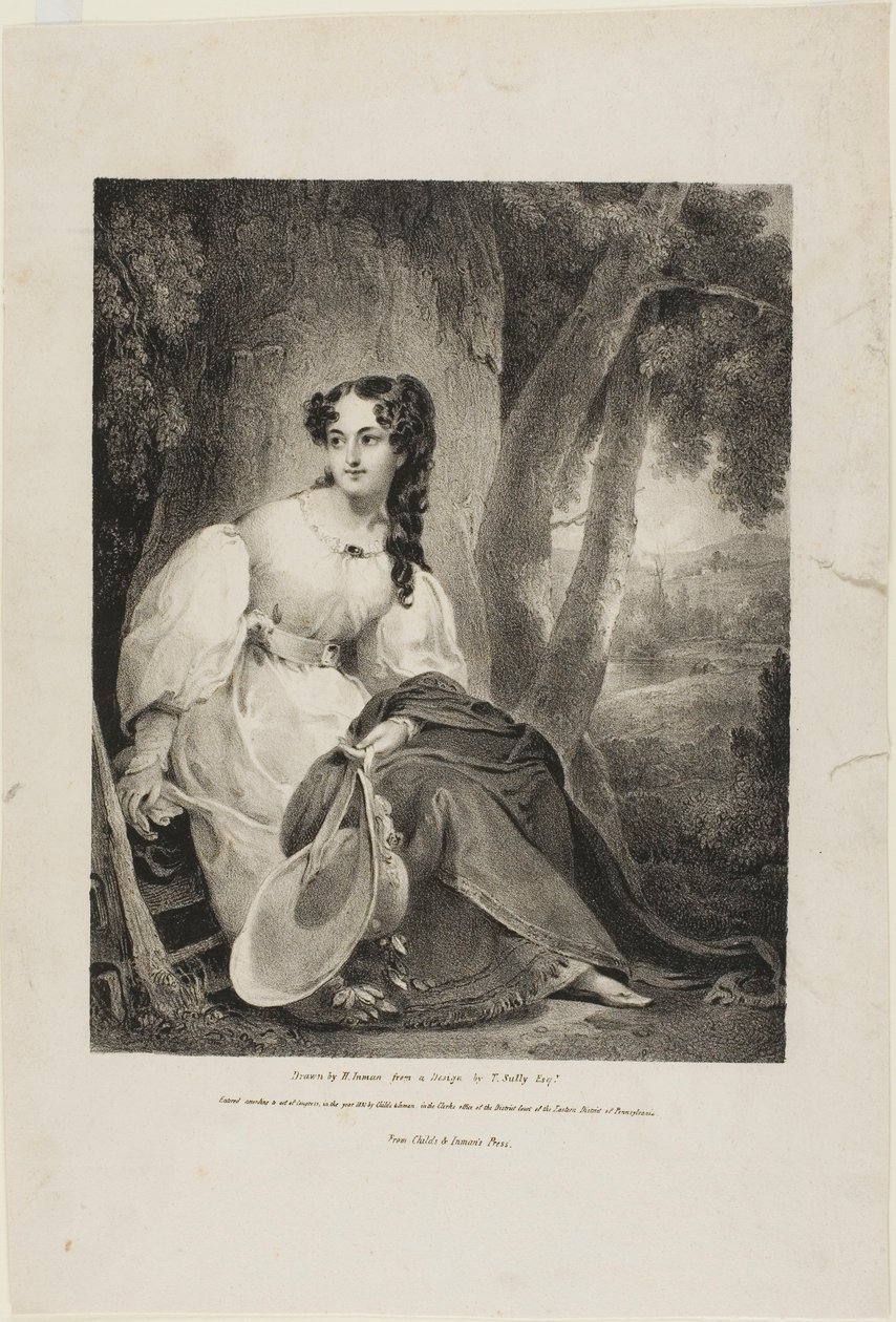 Portræt af fru Henry Inman af Henry Inman