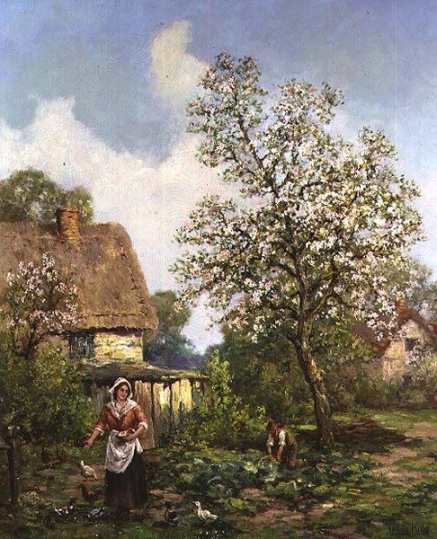 Fodring af hønsene af Henry John Yeend King