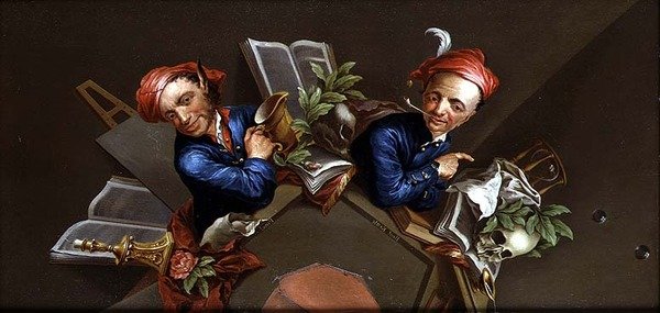 En anamorfisk vanitas af Henry Kettle