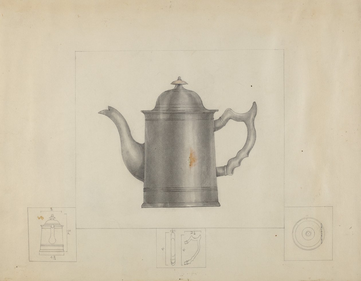 Kaffekande af tin af Henry Meyers