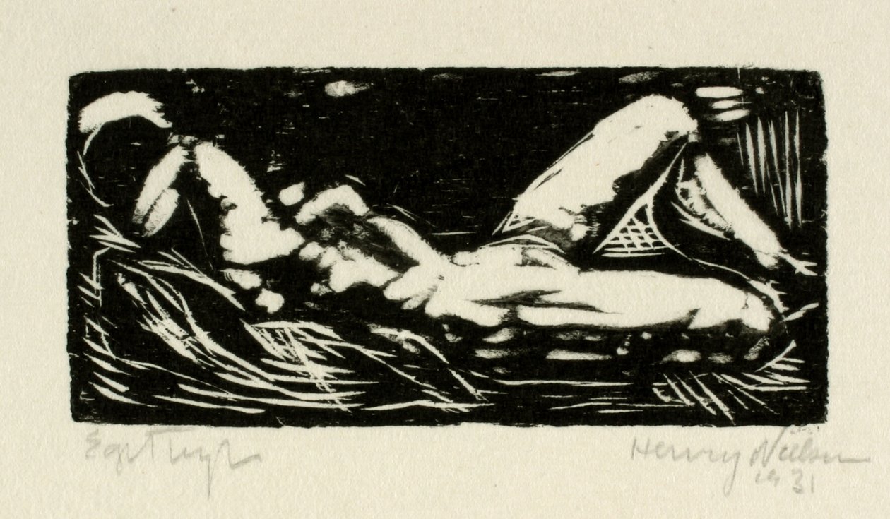 Liggende kvindelig model af Henry Nielsen