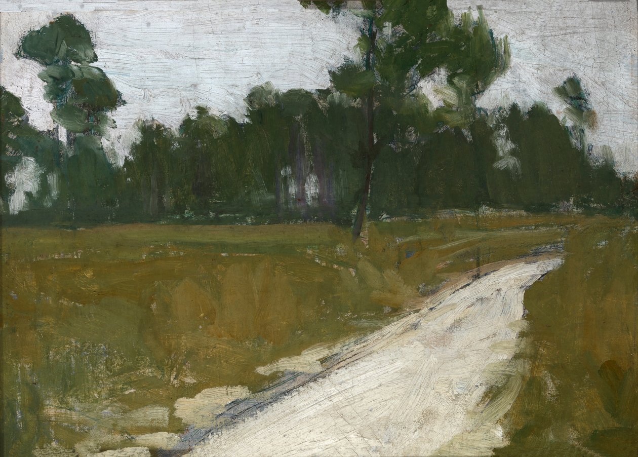 Landevej i Frankrig, n.d. af Henry Ossawa Tanner