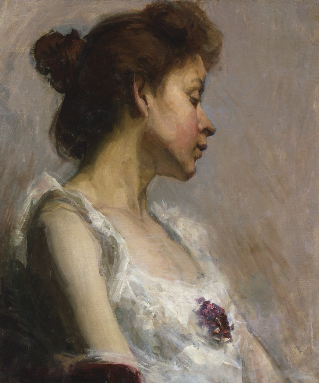 Portræt af kunstnerens kone af Henry Ossawa Tanner