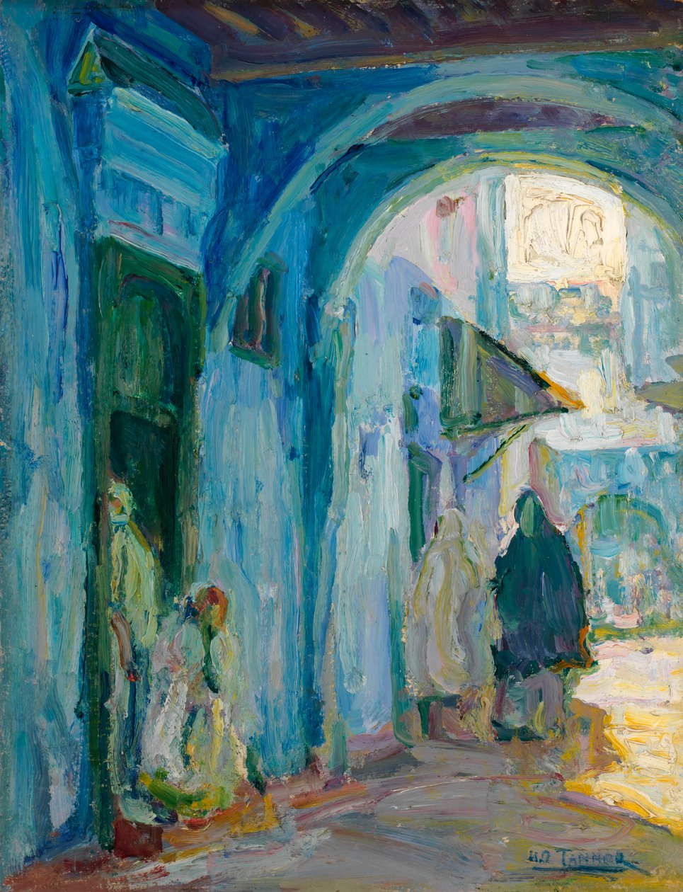 Gade i Tanger, ca. 1910. af Henry Ossawa Tanner