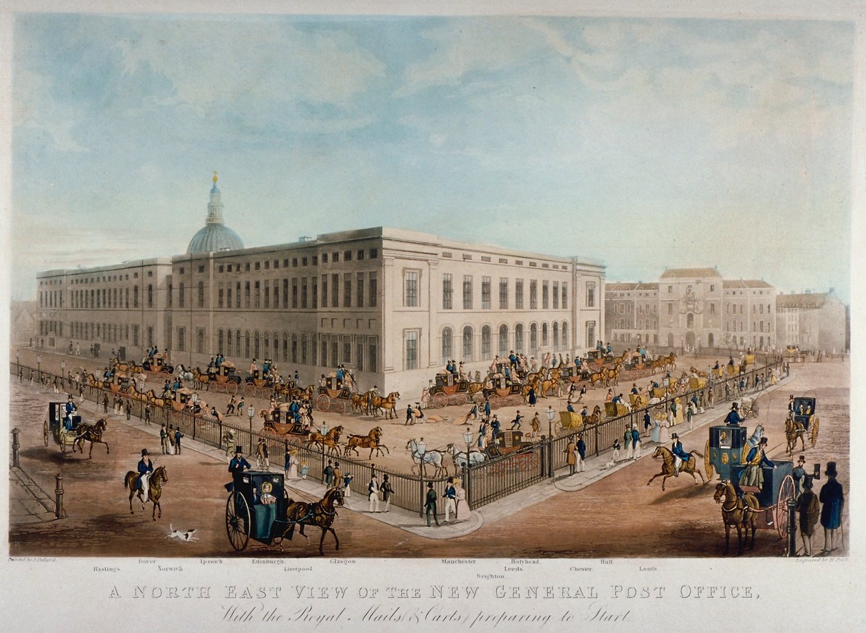 General Post Office, City of London, 1830 af Henry Pyall