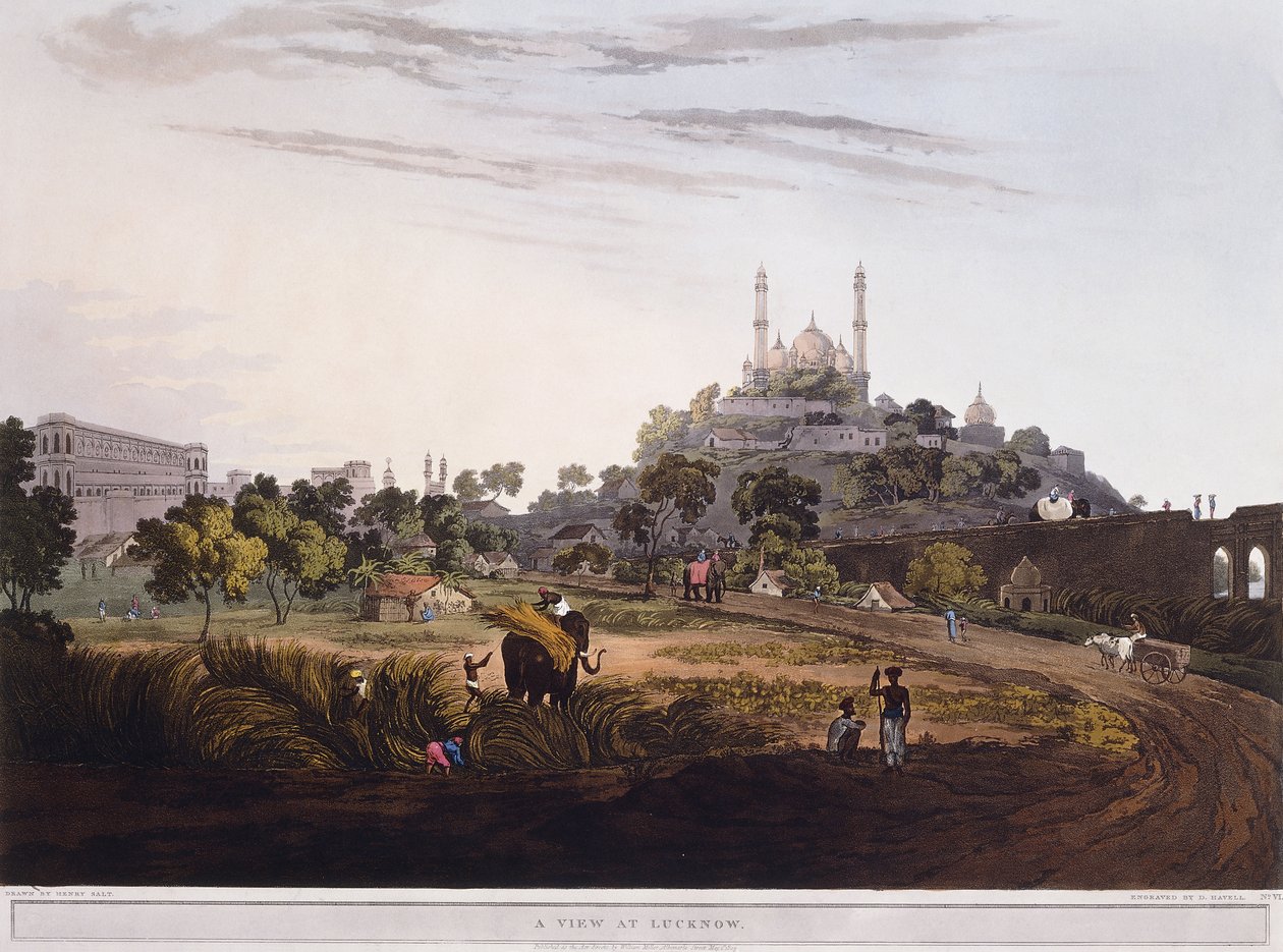 En udsigt ved Lucknow, 1824 af Henry Salt