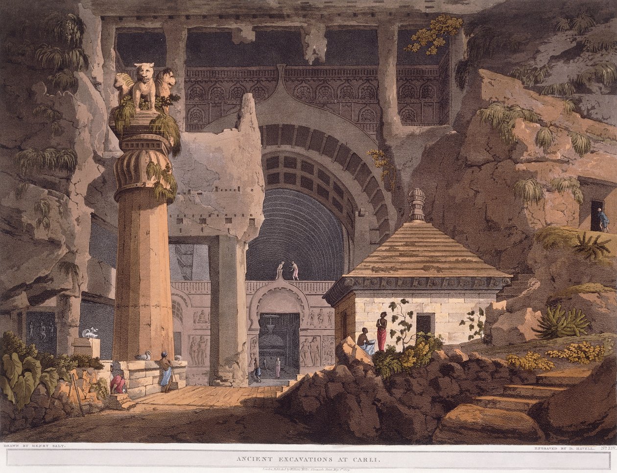 Gamle udgravninger i Carli, 1824 af Henry Salt