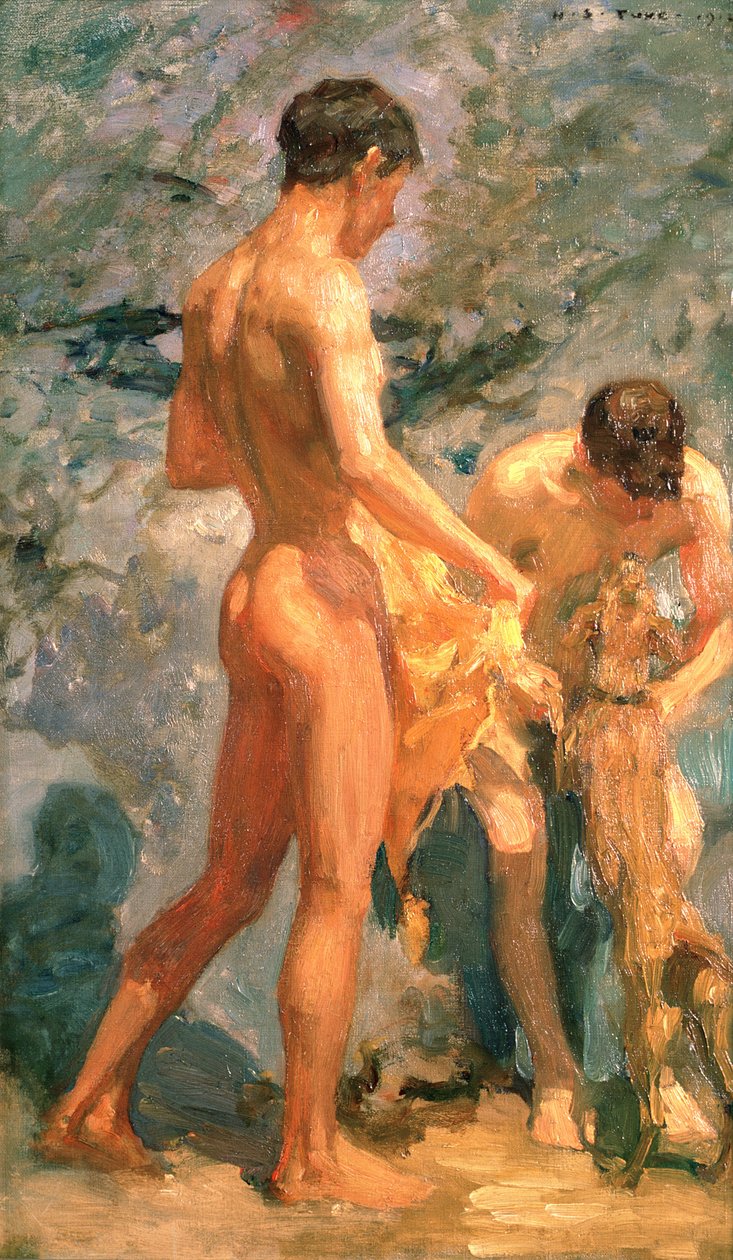 Drenge bader, 1912 af Henry Scott Tuke