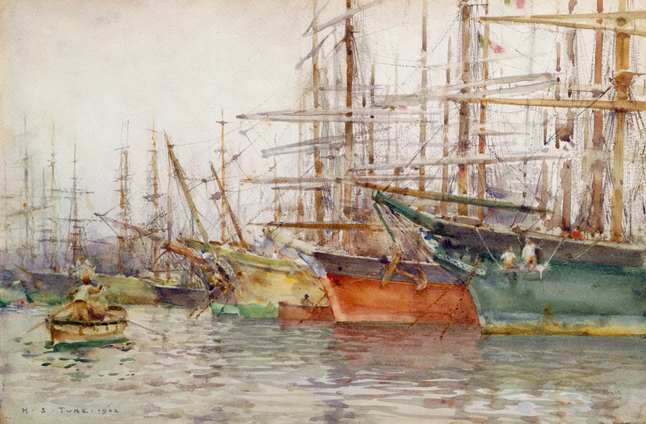 Genova Havn, 1904 af Henry Scott Tuke