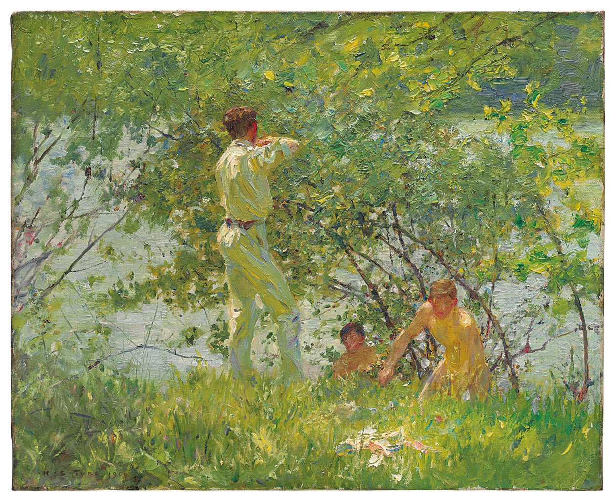 Grønt juni, 1909 af Henry Scott Tuke