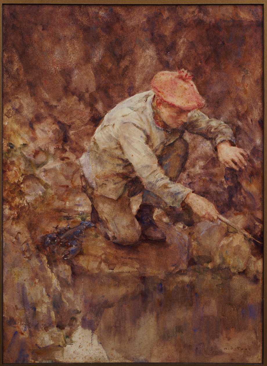 Netting Hummer af Henry Scott Tuke