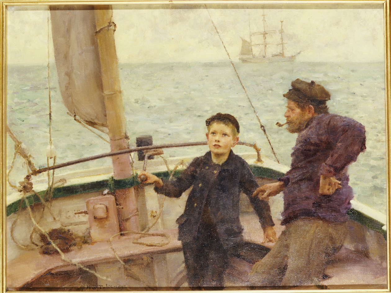 Styreundervisningen, 1892 af Henry Scott Tuke