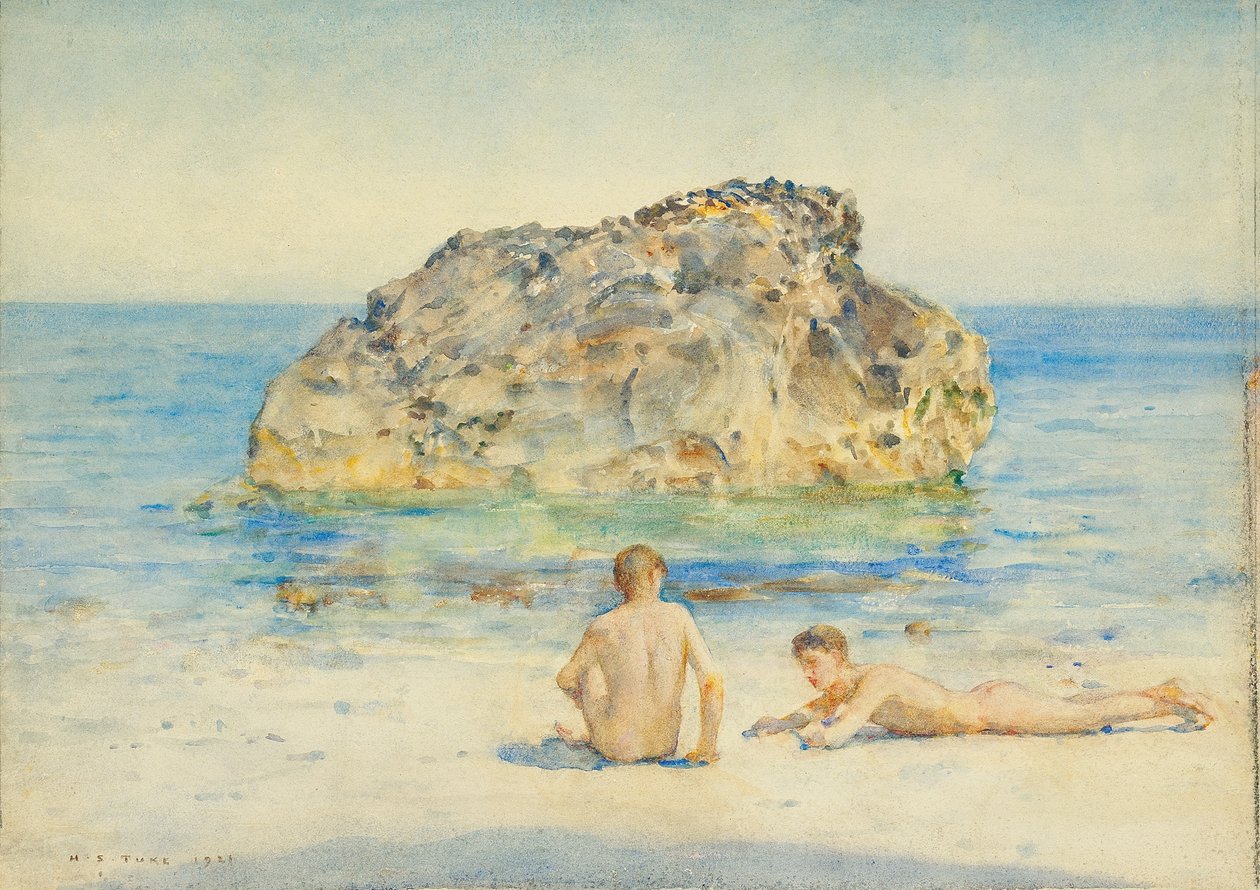 The Sunbathers, 1921 af Henry Scott Tuke
