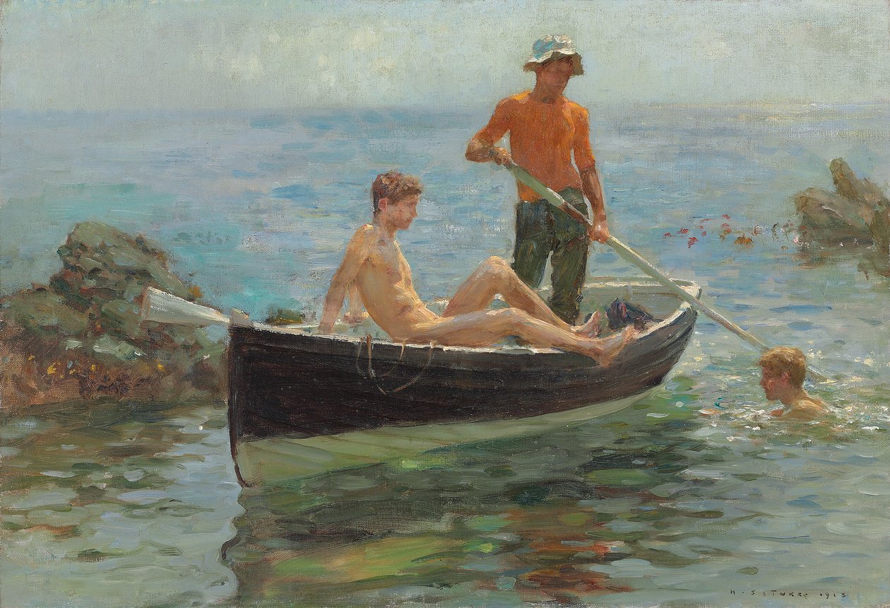 Den orange trøje, 1913 af Henry Scott Tuke