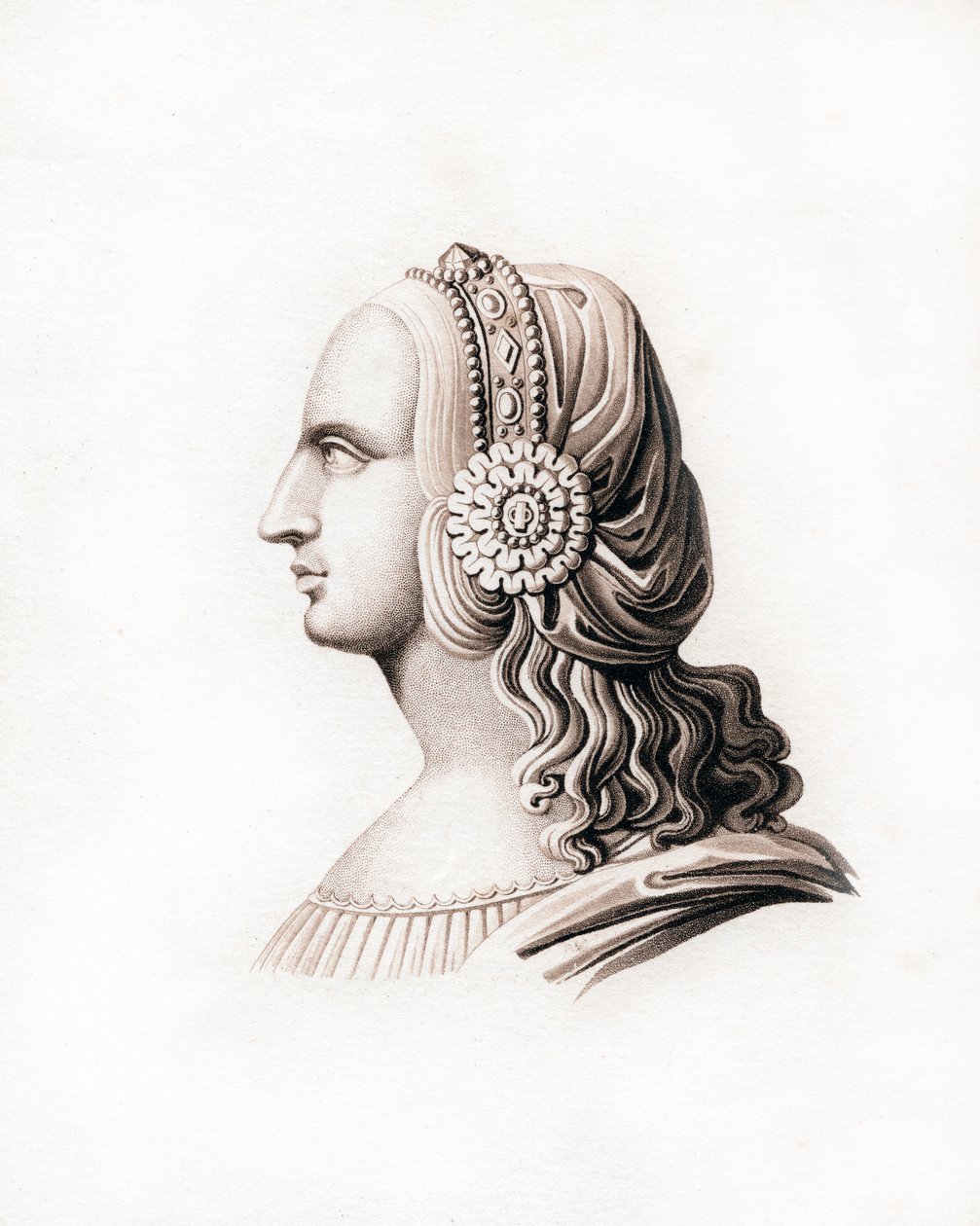 Hovedbeklædning, begyndelsen af det 16. århundrede, 1843. af Henry Shaw
