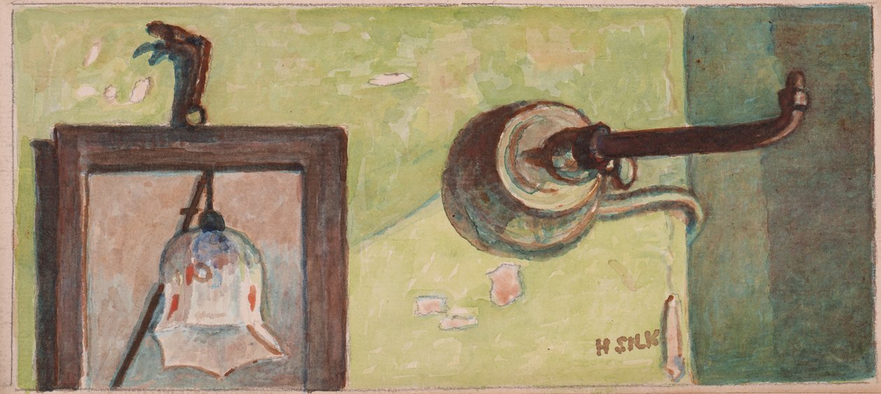 Gasbeslag og spejl, ca.1930 af Henry Silk