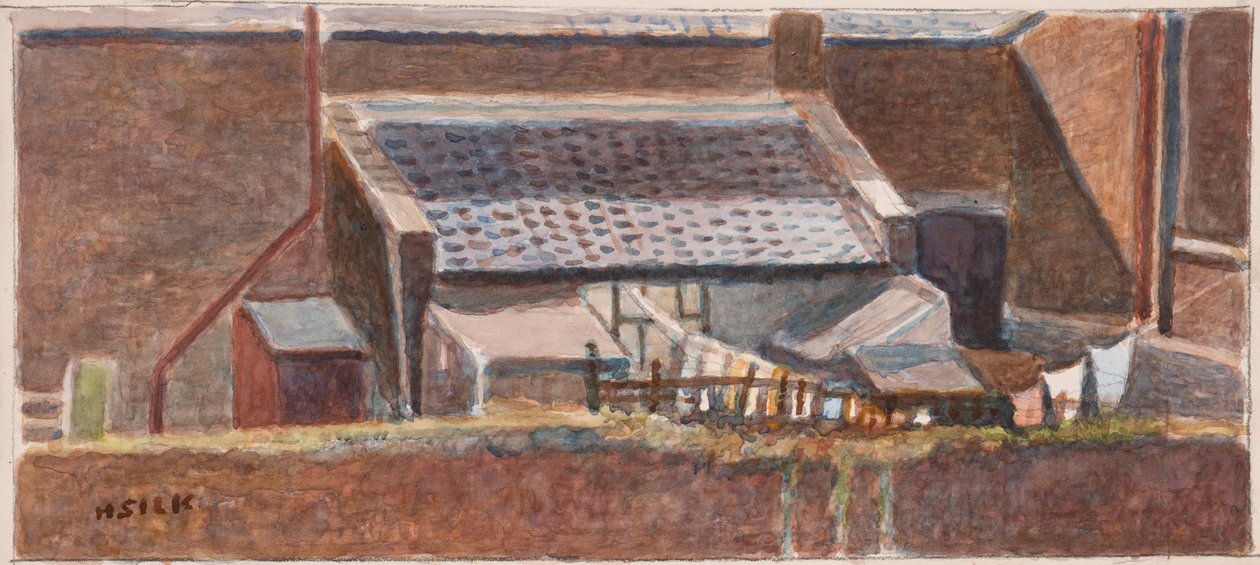Rounton Road lean-to, ca. 1930 af Henry Silk