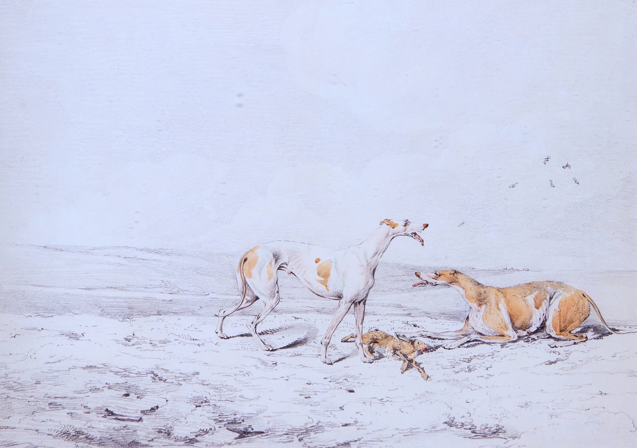 Coursing, et par (akvarel) af Henry Thomas Alken