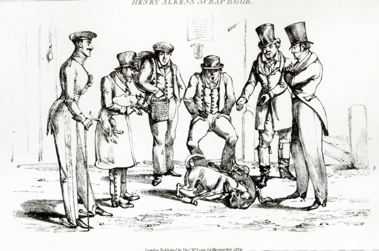 Hundekamp, 1824 af Henry Thomas Alken