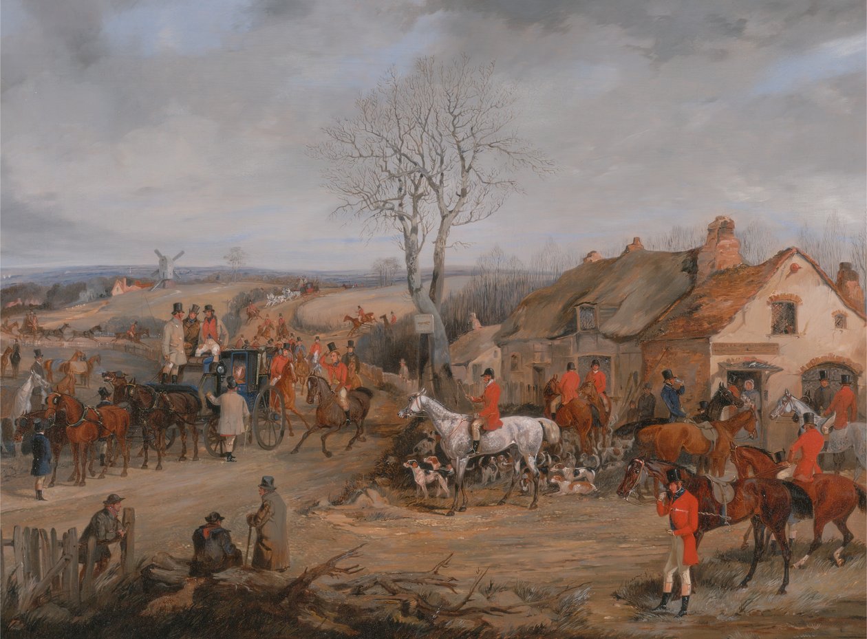 Jagtscene: The Meet, ca. 1840. af Henry Thomas Alken