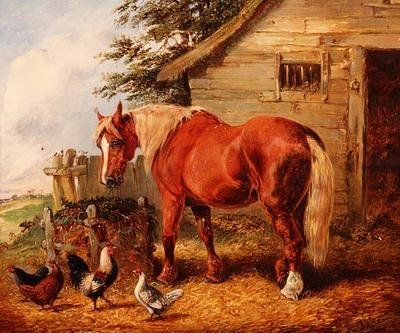 Uden for stalden af Henry Thomas Alken