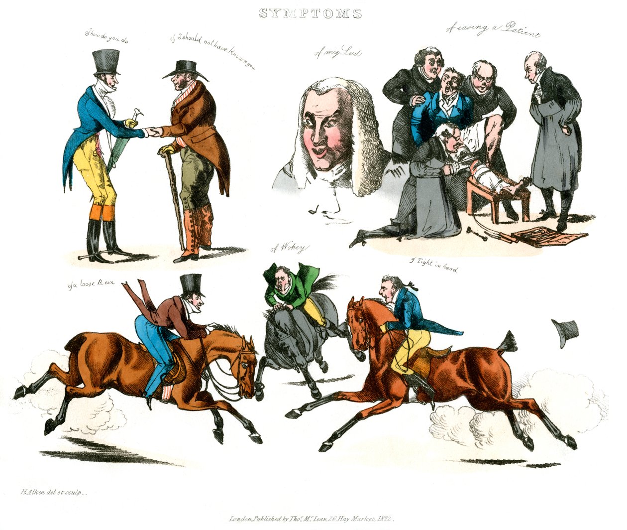 Symptomer på at være underholdt, 1822. af Henry Thomas Alken