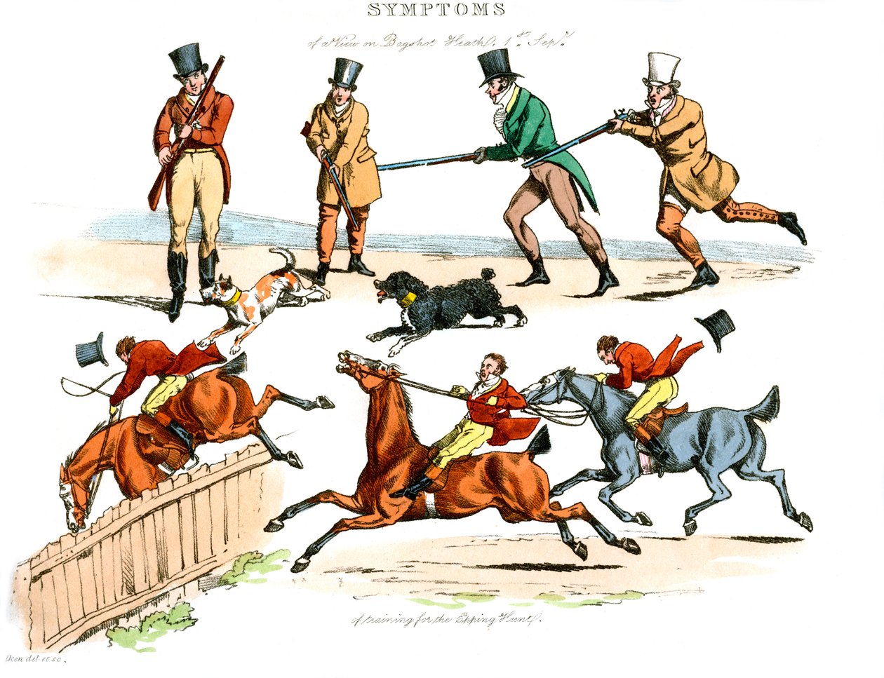 Symptomer på at være underholdt, 1822. af Henry Thomas Alken