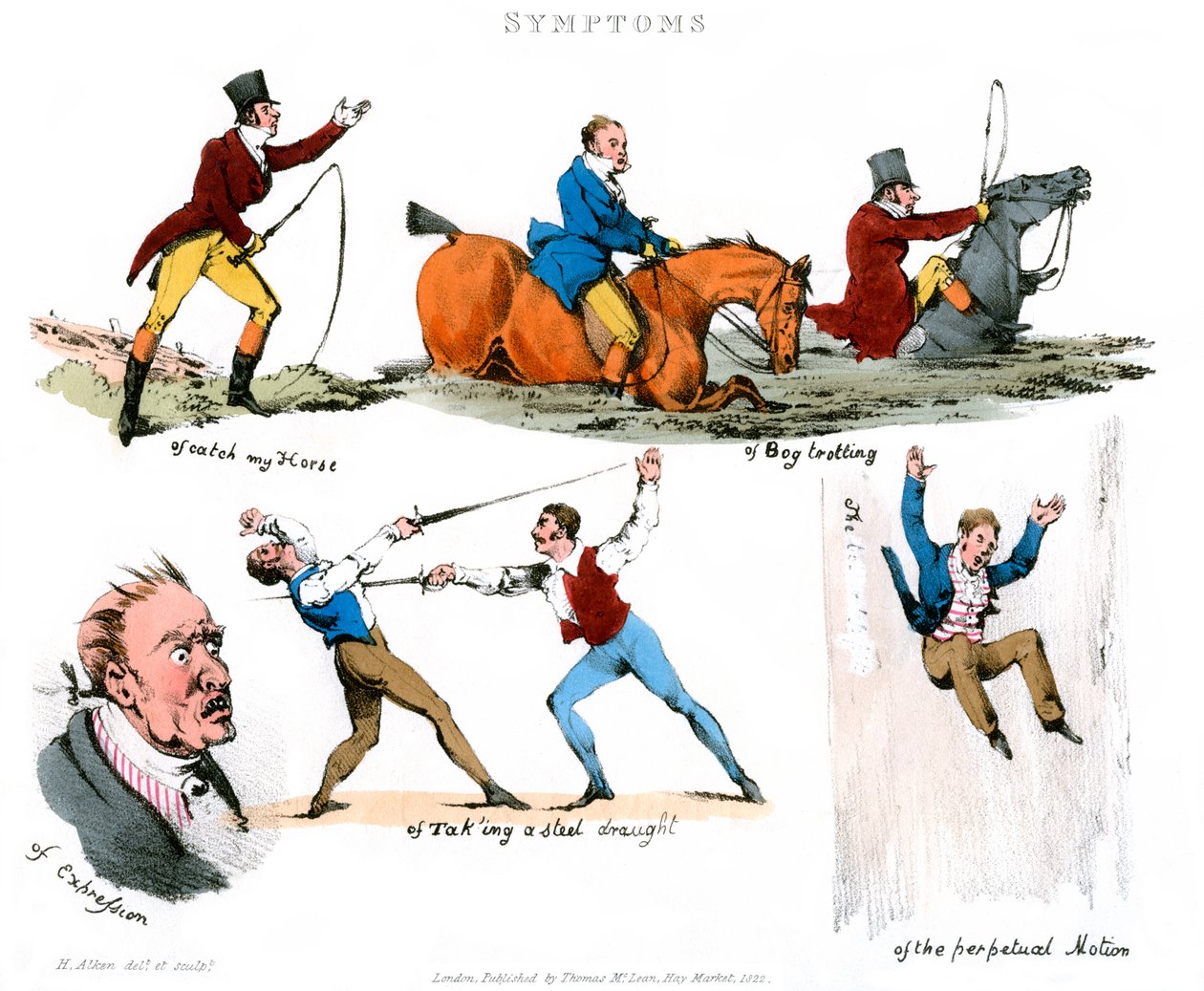 Symptomer på at være underholdt, 1822. af Henry Thomas Alken