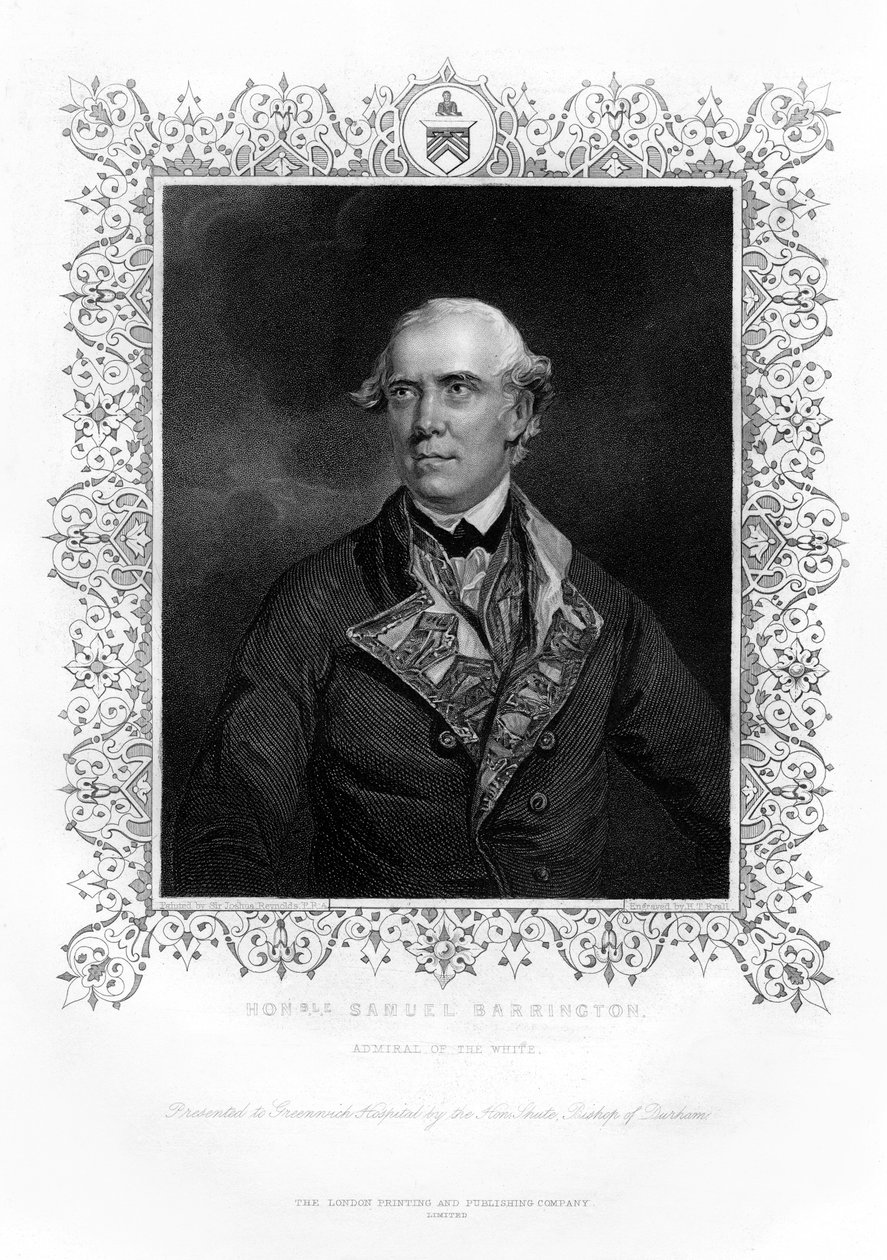 Samuel Barrington, britisk admiral, 1800-tallet. af Henry Thomas Ryall