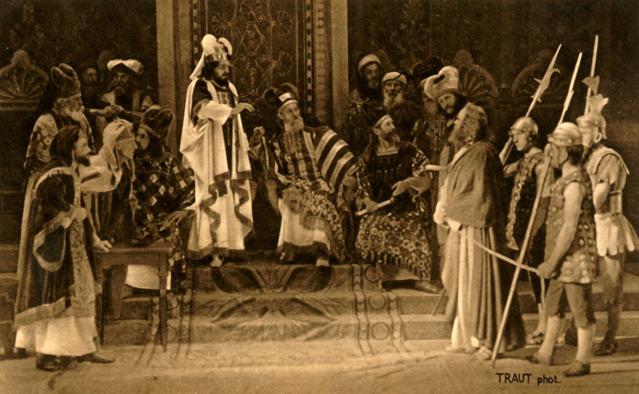 Jesus foran Sanhedrinet, 1922. af Henry Traut
