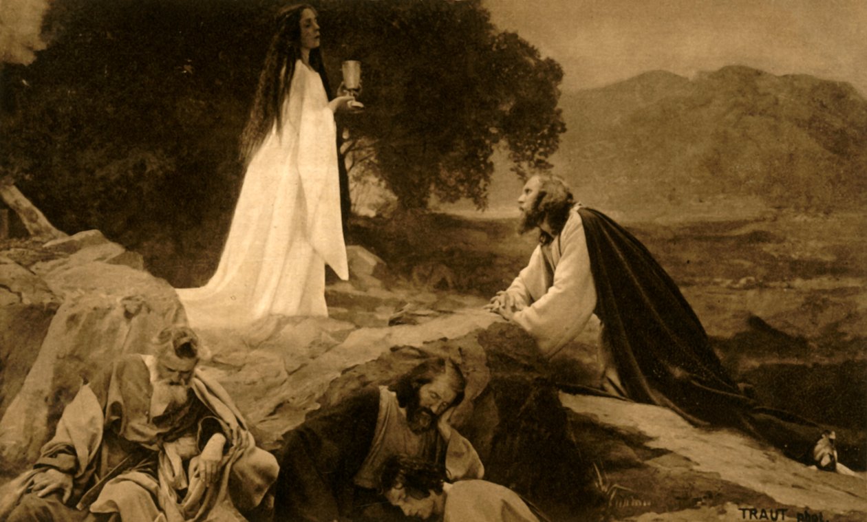 Jesus på Oliebjerget, 1922. af Henry Traut