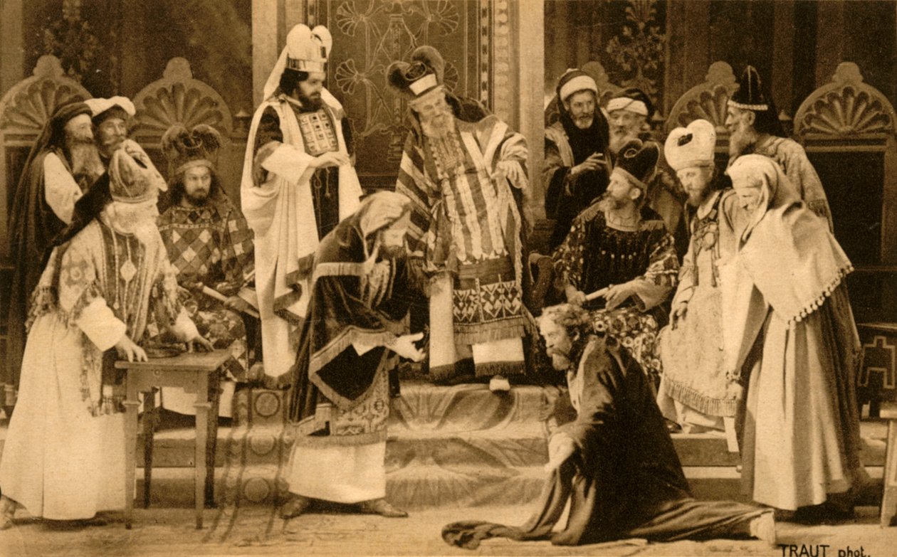 Judas foran Sanhedrinet, 1922. af Henry Traut