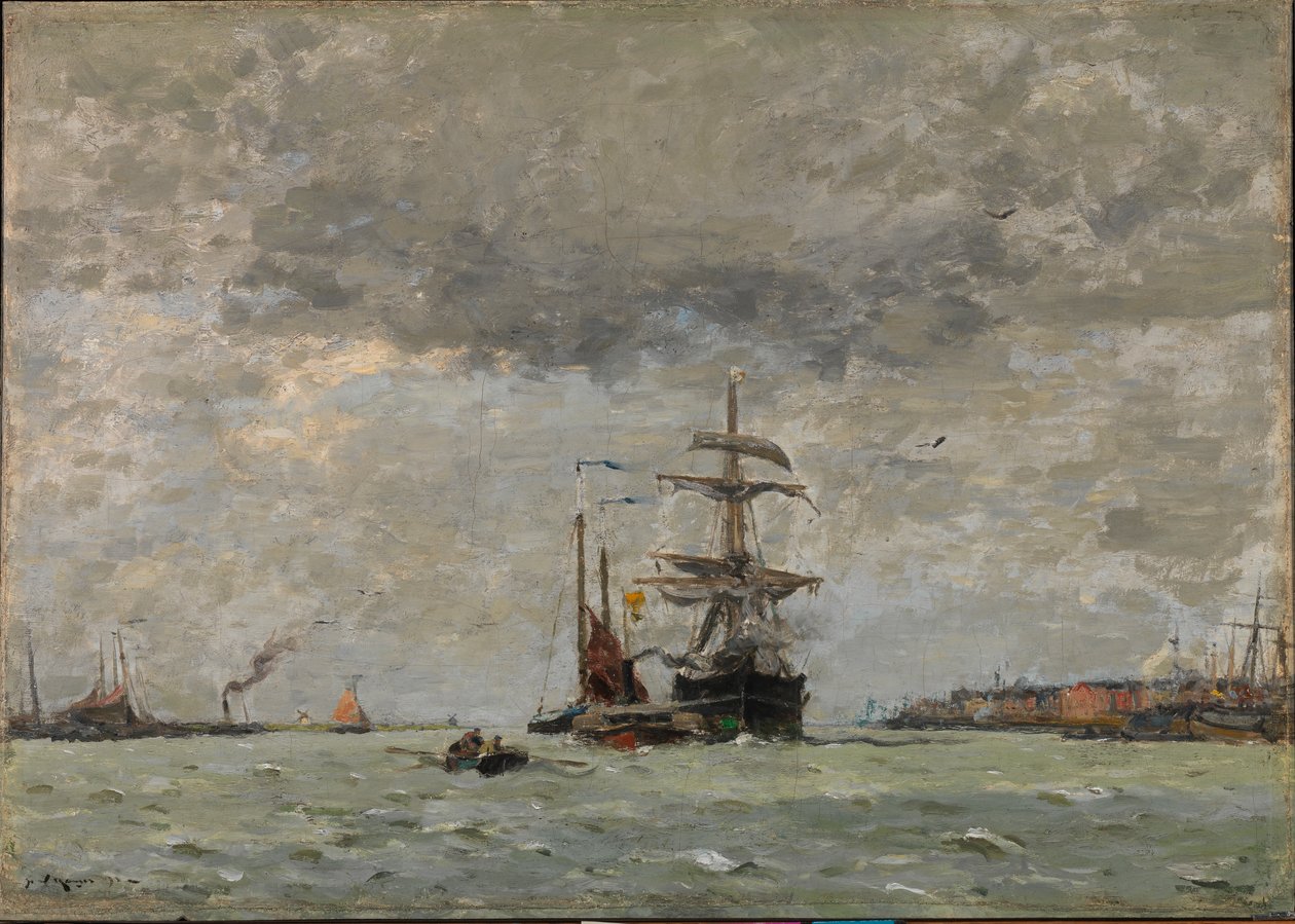 Indsejling til havnen, 1890. af Henry Ward Ranger