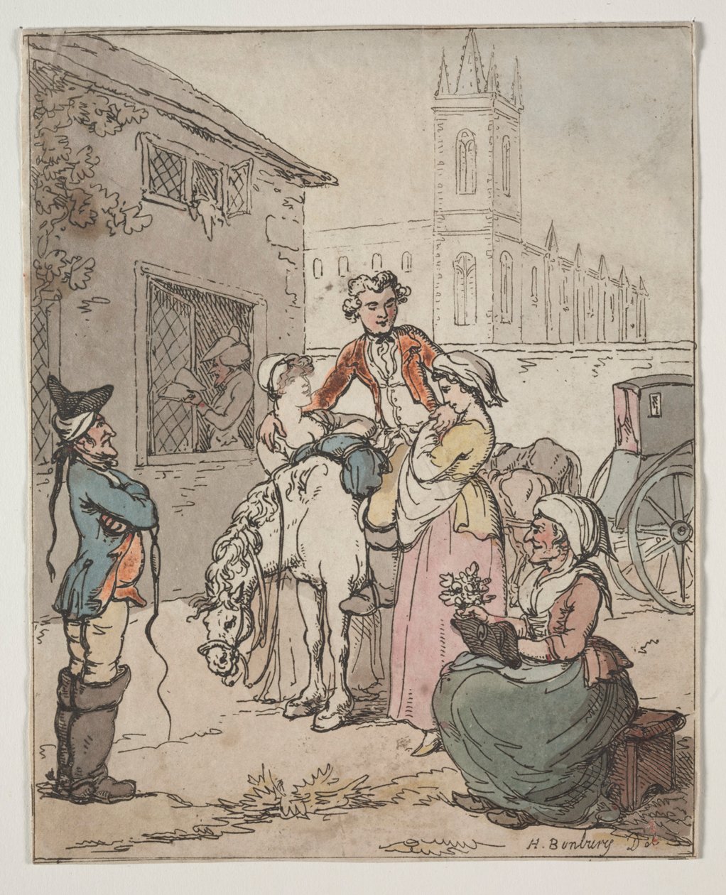Scene uden for en kro. af Henry William Bunbury
