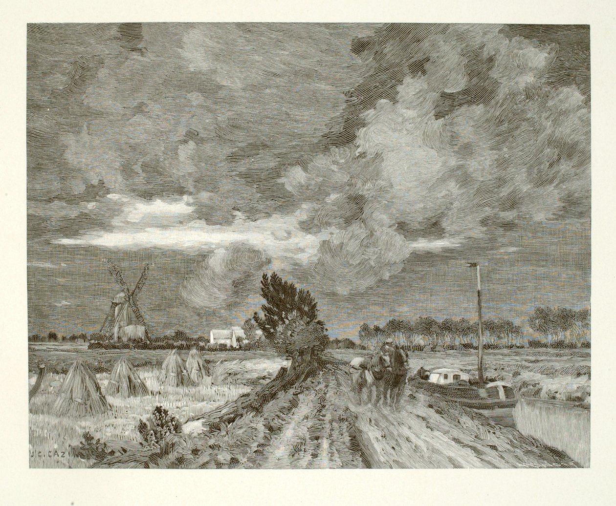 Stormen nærmer sig (Canal St. Omer) af Henry Wolf