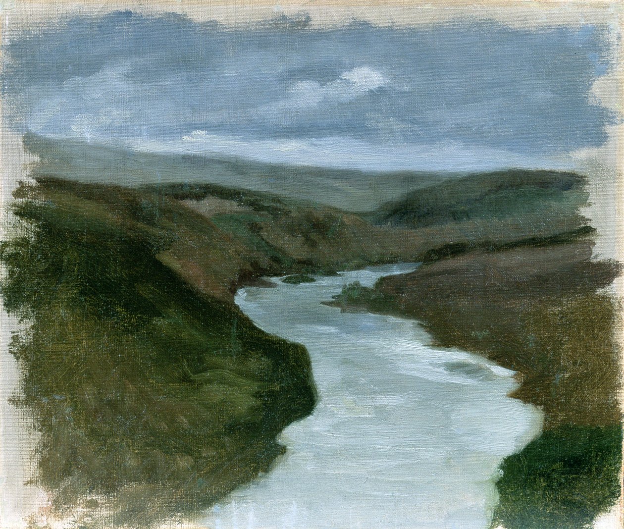 Landskab fra Dnepr-floden, ca. 1878-89 af Henryk Hipolit Rodakowski