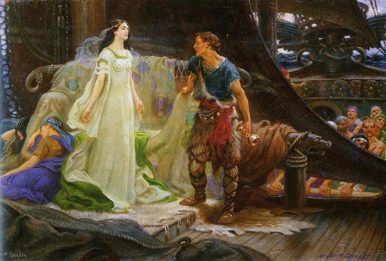 Tristan og Isolde Francais: Tristan et Iseult Polski: Tristan i Izolda af Herbert James Draper