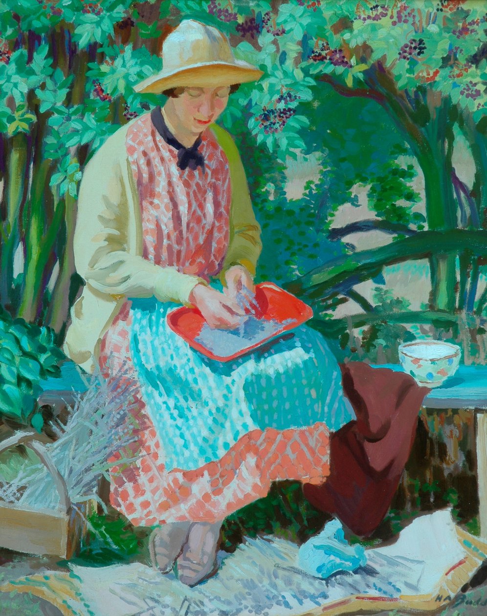 Lavendel (olie på lærred) af Herbert Ashwin Budd