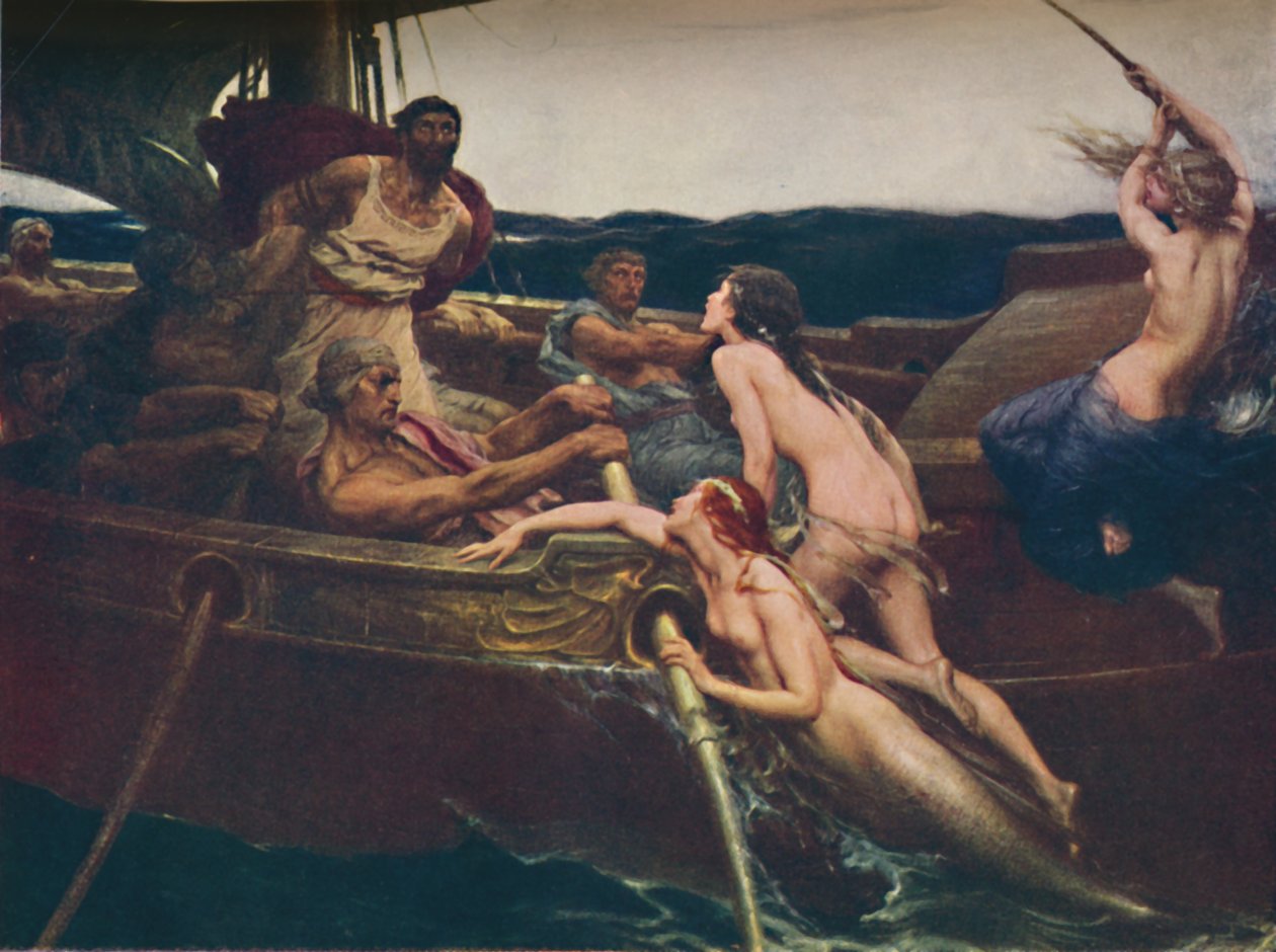 Ulysses og sirenerne, 1909, c1950. af Herbert James Draper
