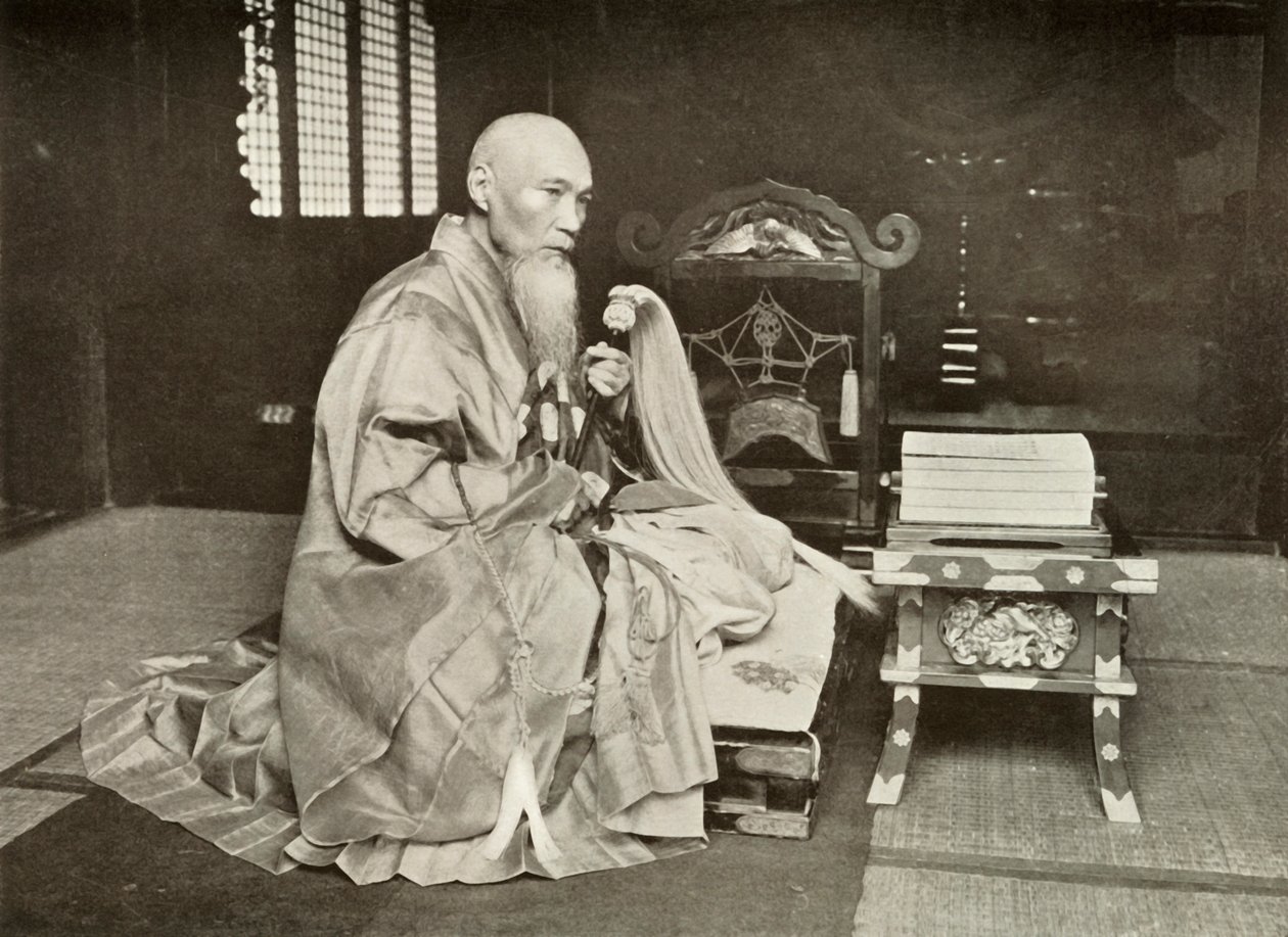 En buddhistisk abbed, 1910. af Herbert Ponting