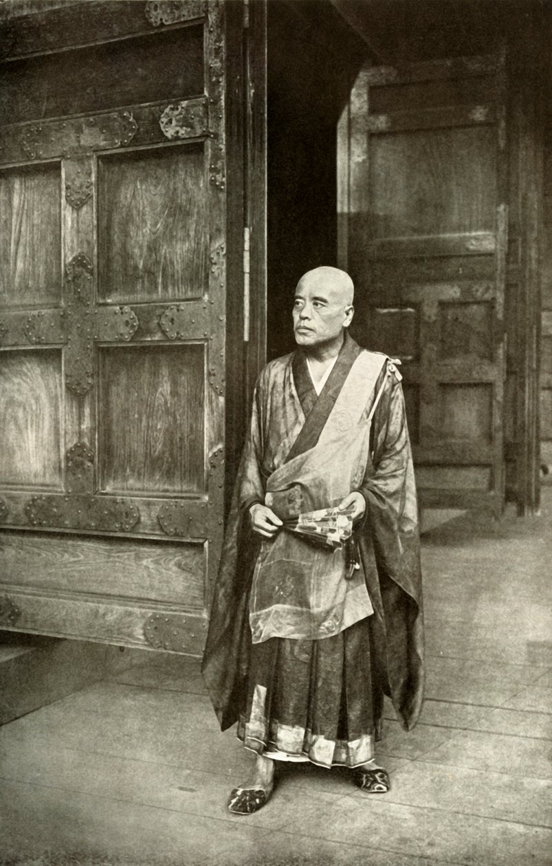 En Buddhas præst, 1910. af Herbert Ponting