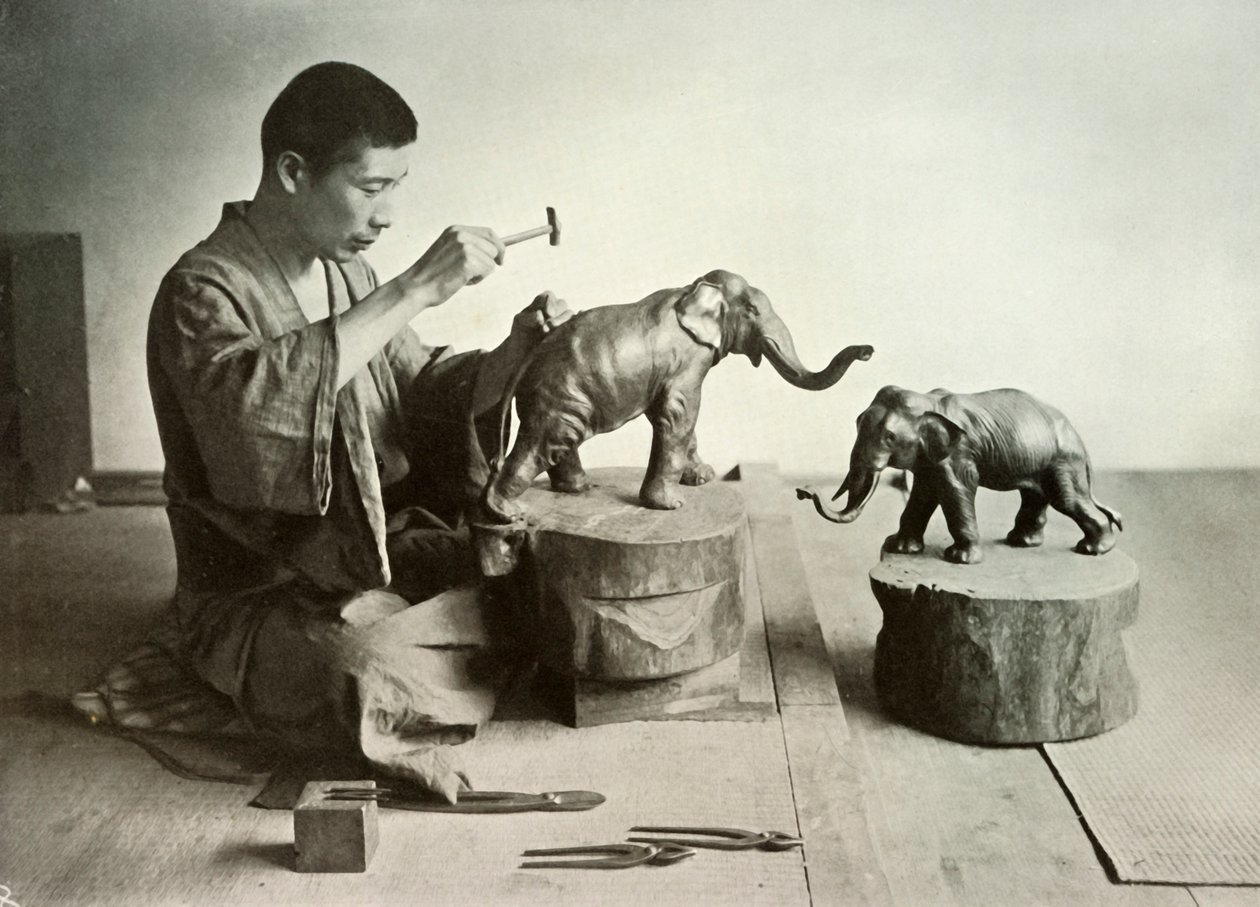 Bronzebilledhuggeren, 1910. af Herbert Ponting