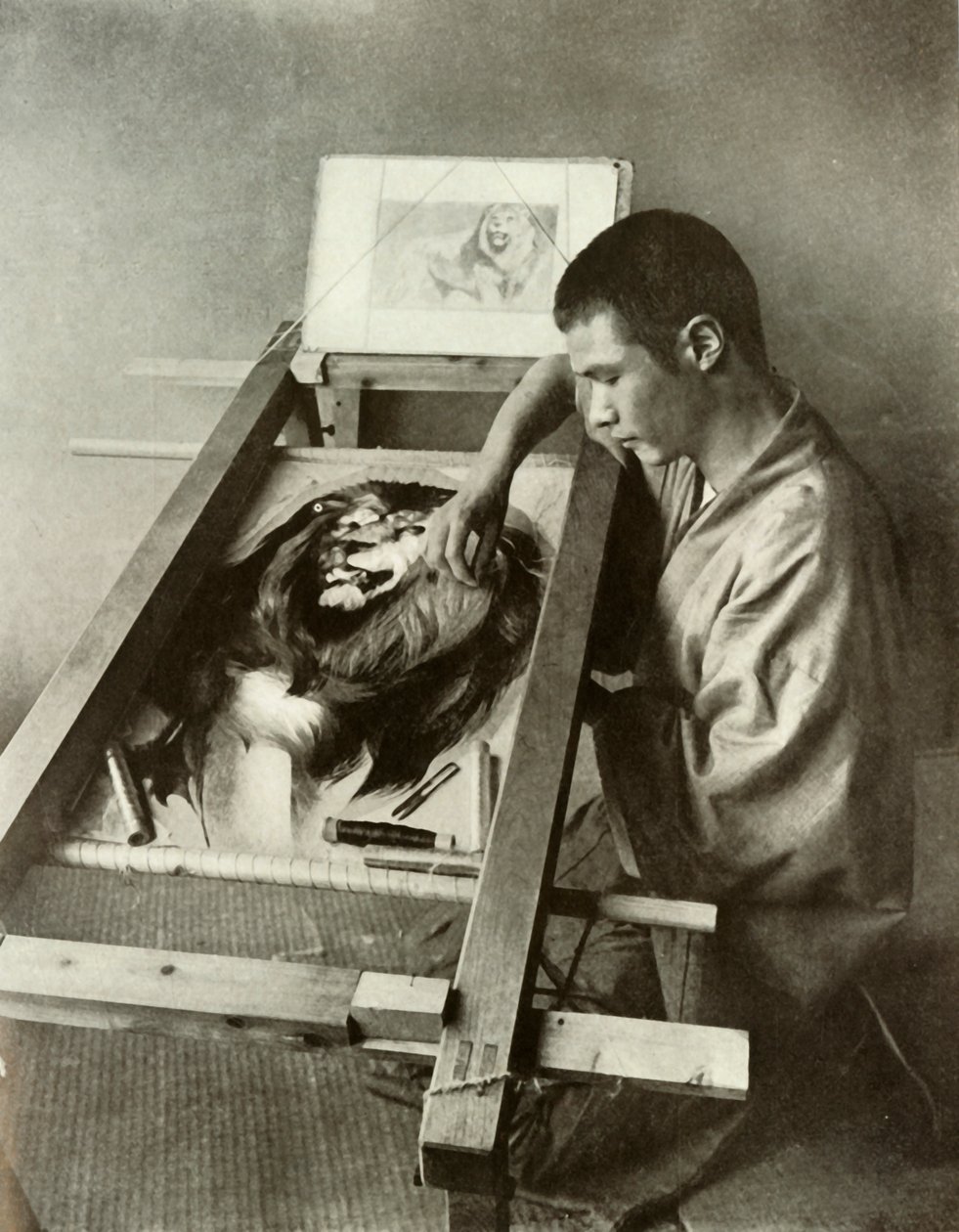 Brodereren, 1910. af Herbert Ponting