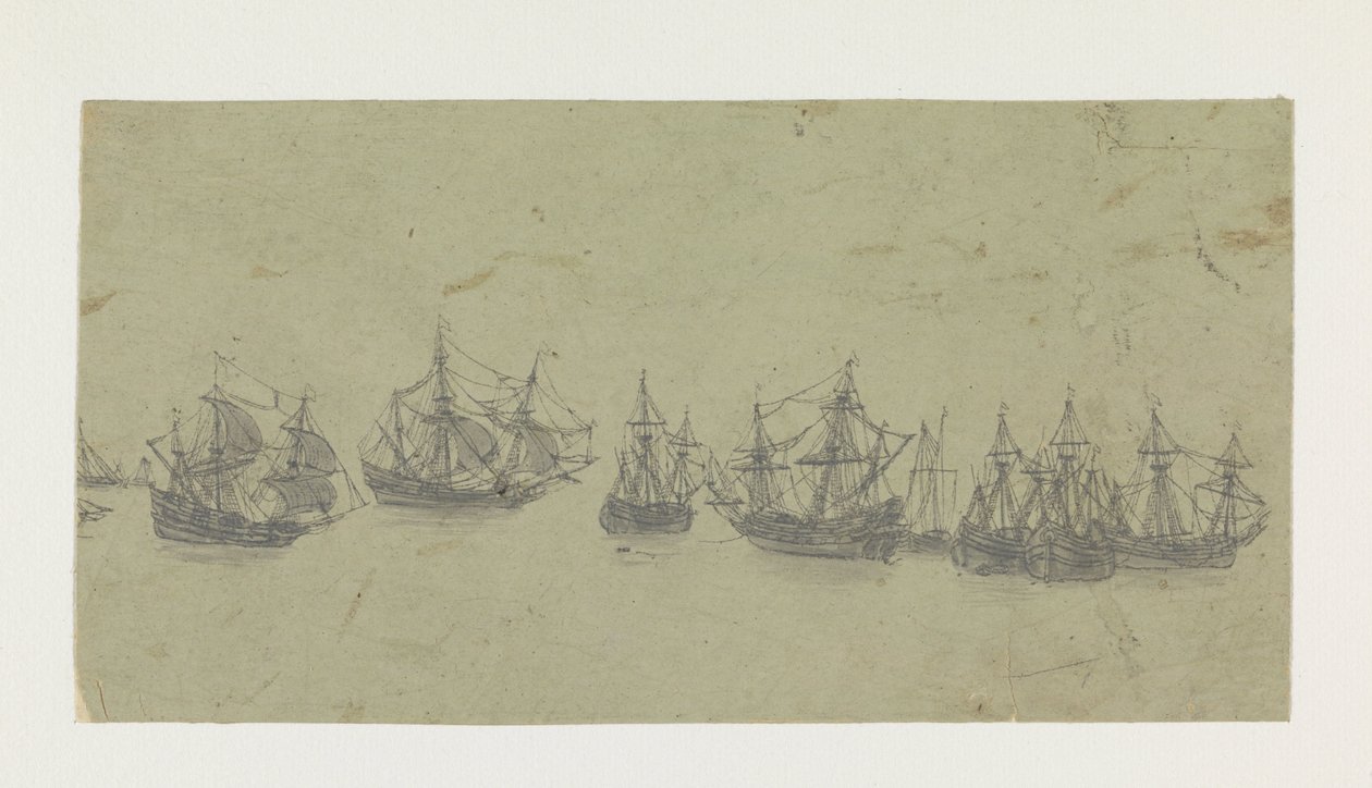 Frise med skibe i et Redested af Hercules Segers