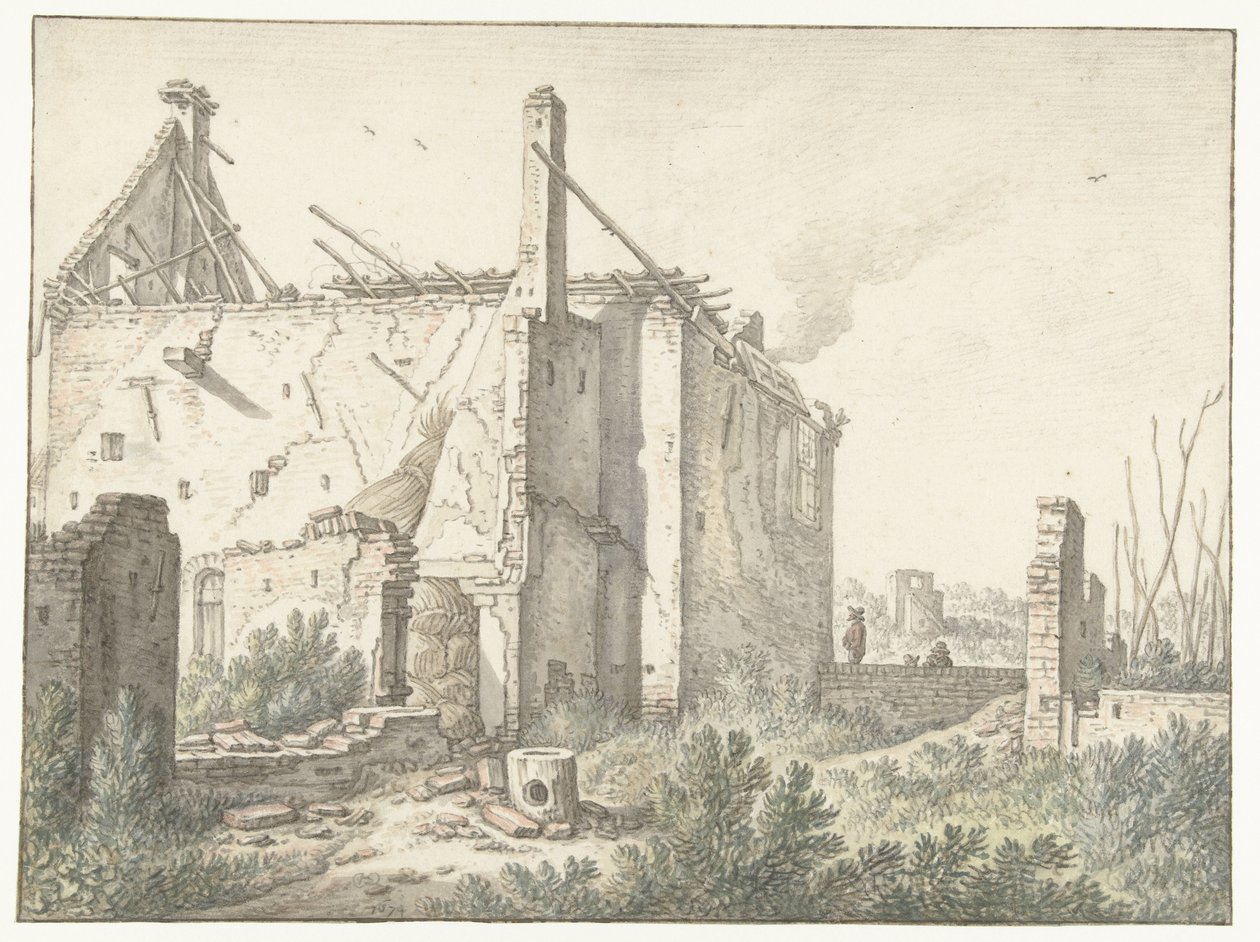 Ruin af et hus i Utrecht af Herman Saftleven