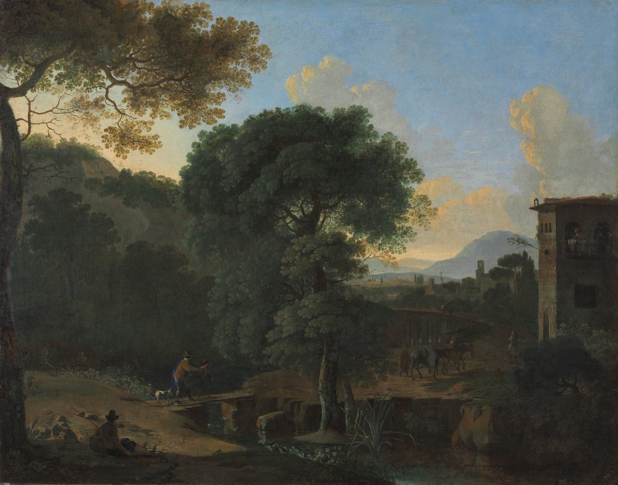 Landskab med rejsende, 1630