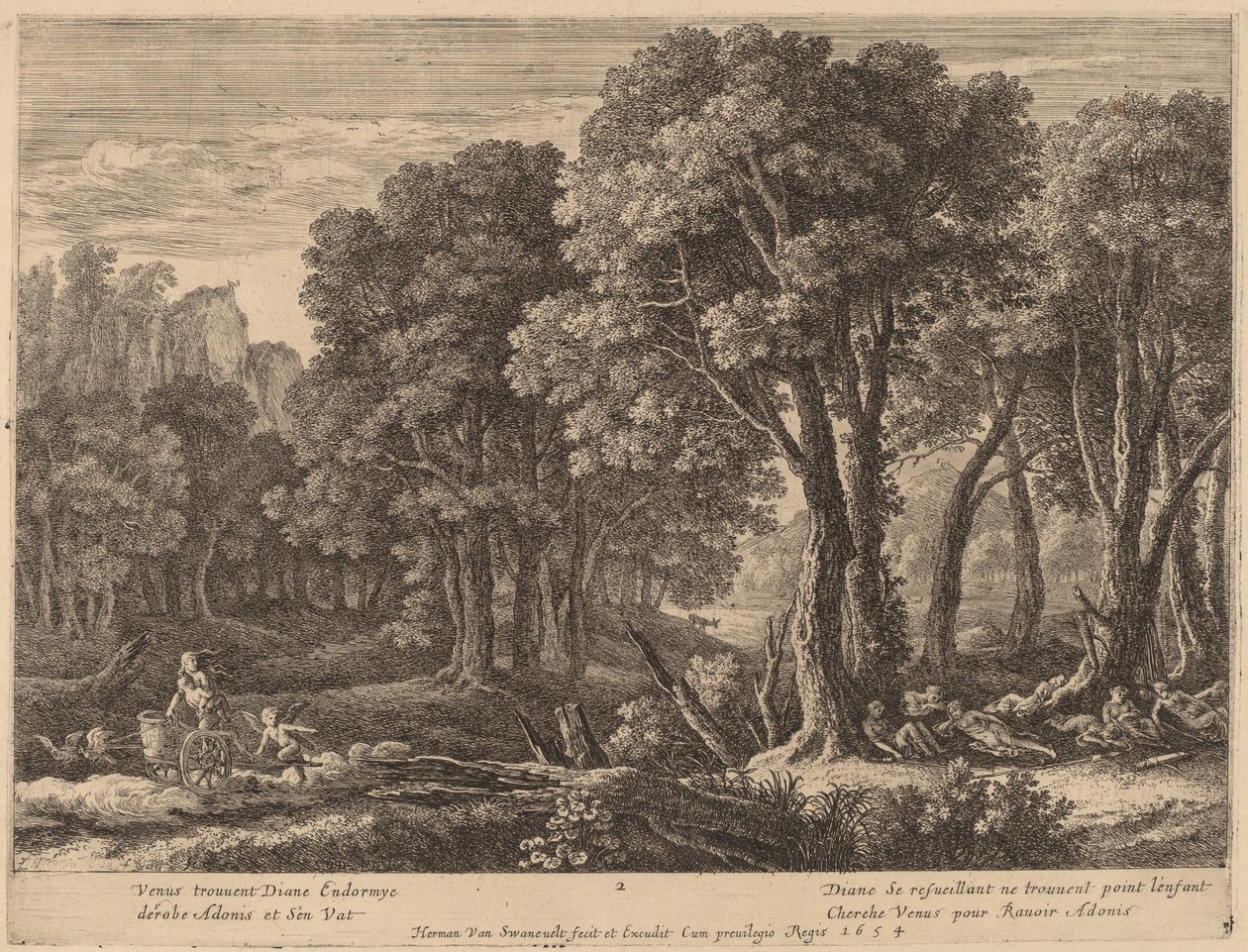 Venus bortfører Adonis af Herman van Swanevelt