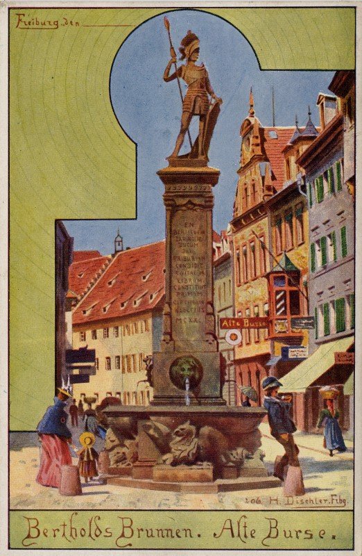 Bertoldsbrunnen, Freiburg af Hermann Dischler