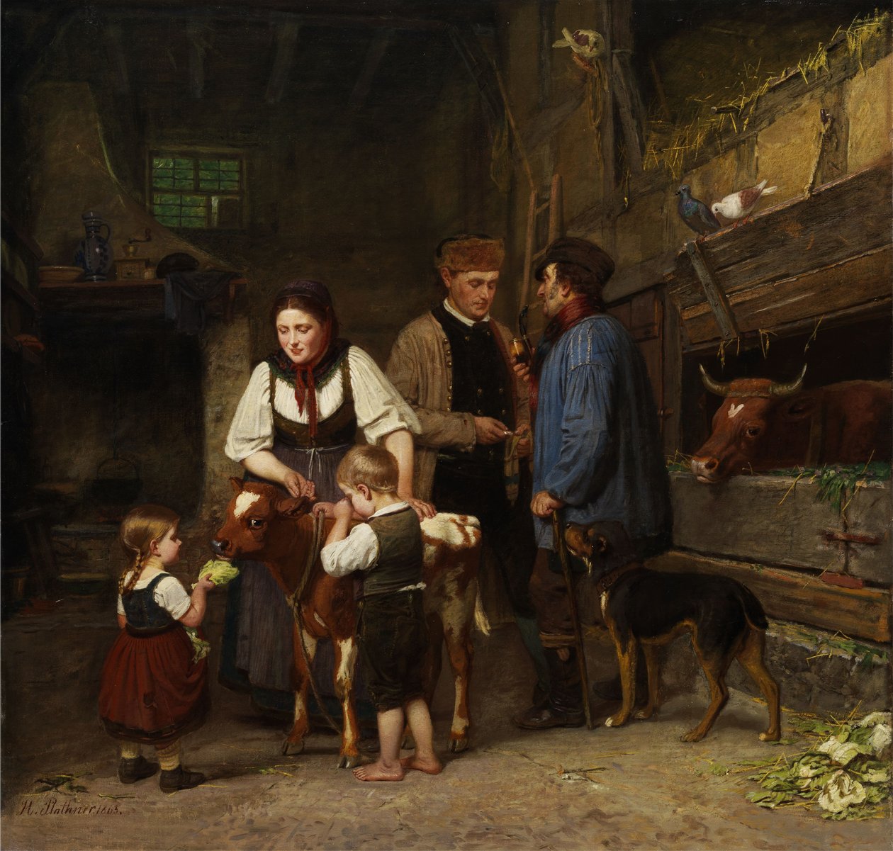 Den solgte kalv. af Hermann Plathner